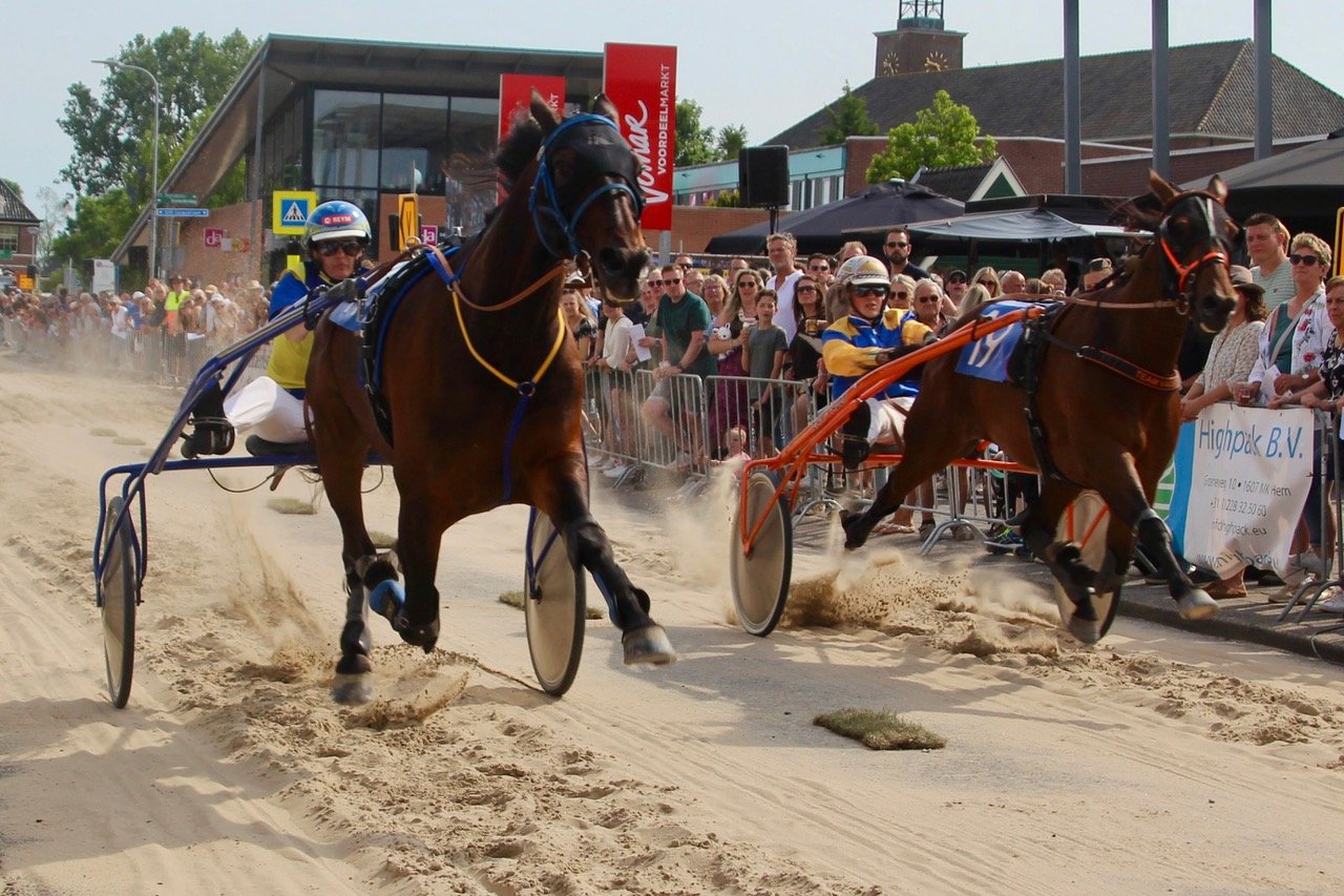Hampshire F Boko en Levi Europoort in strijd gewikkeld net na het passeren van de verkeersdrempel.